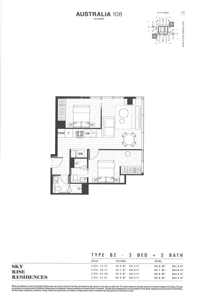 Floorplan of Homely apartment listing, 3204/70 Southbank Boulevard, Southbank VIC 3006