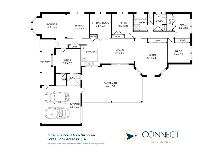 Floorplan of Homely house listing, 5 Carbine Court, New Gisborne VIC 3438