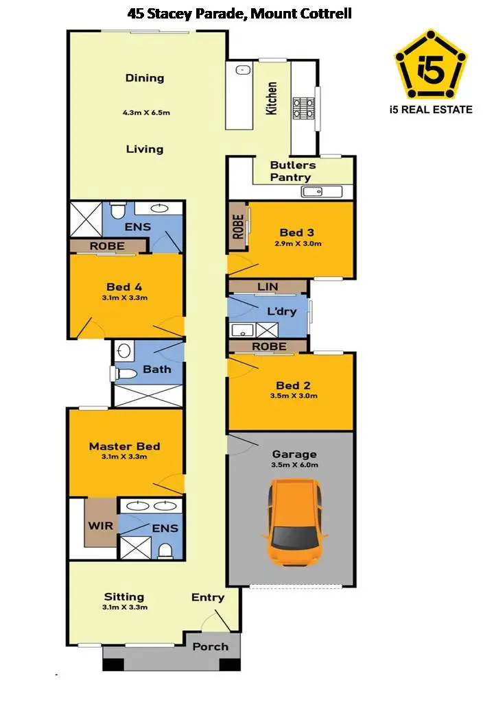 Floorplan of Homely house listing, 45 Stacey Parade, Mount Cottrell VIC 3024
