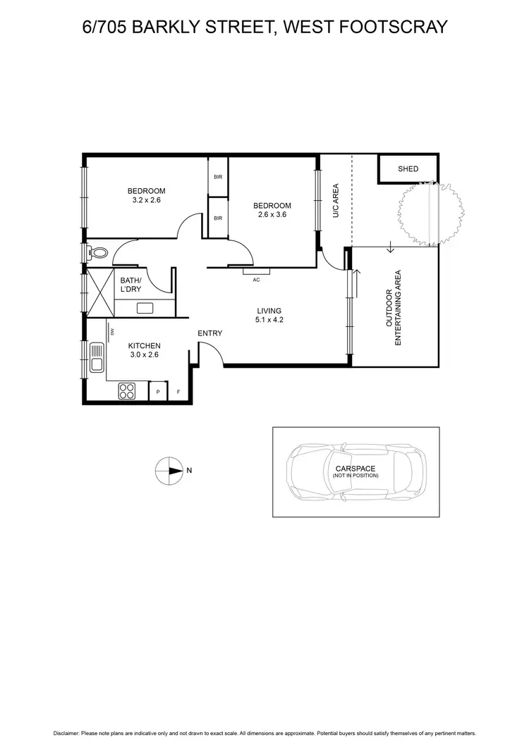 Floorplan of Homely apartment listing, 6/705 Barkly Street, West Footscray VIC 3012