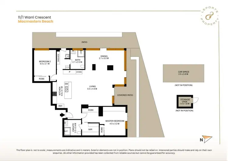 Floorplan of Homely apartment listing, 11/1 Warri Crescent, Macmasters Beach NSW 2251