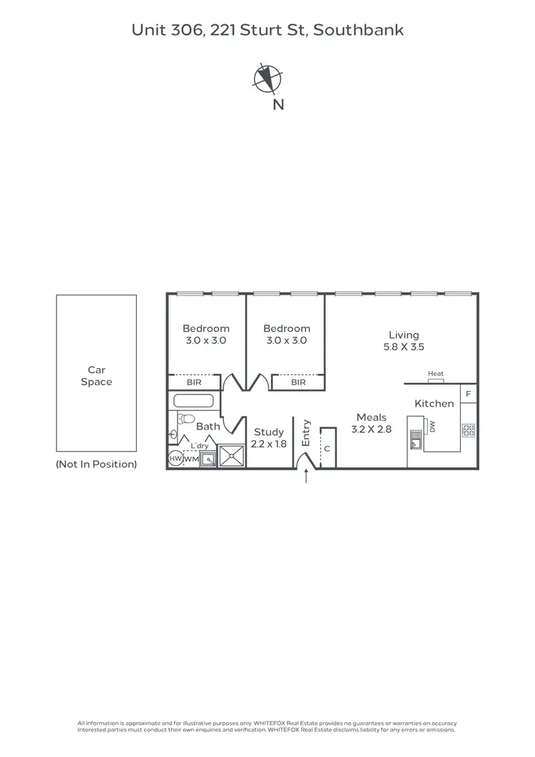 Floorplan of Homely apartment listing, 306/221 Sturt Street, Southbank VIC 3006