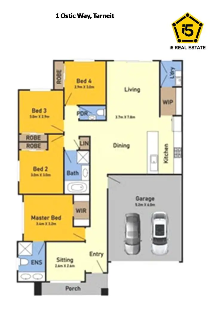 Floorplan of Homely house listing, 1 Ostic Way, Tarneit VIC 3029