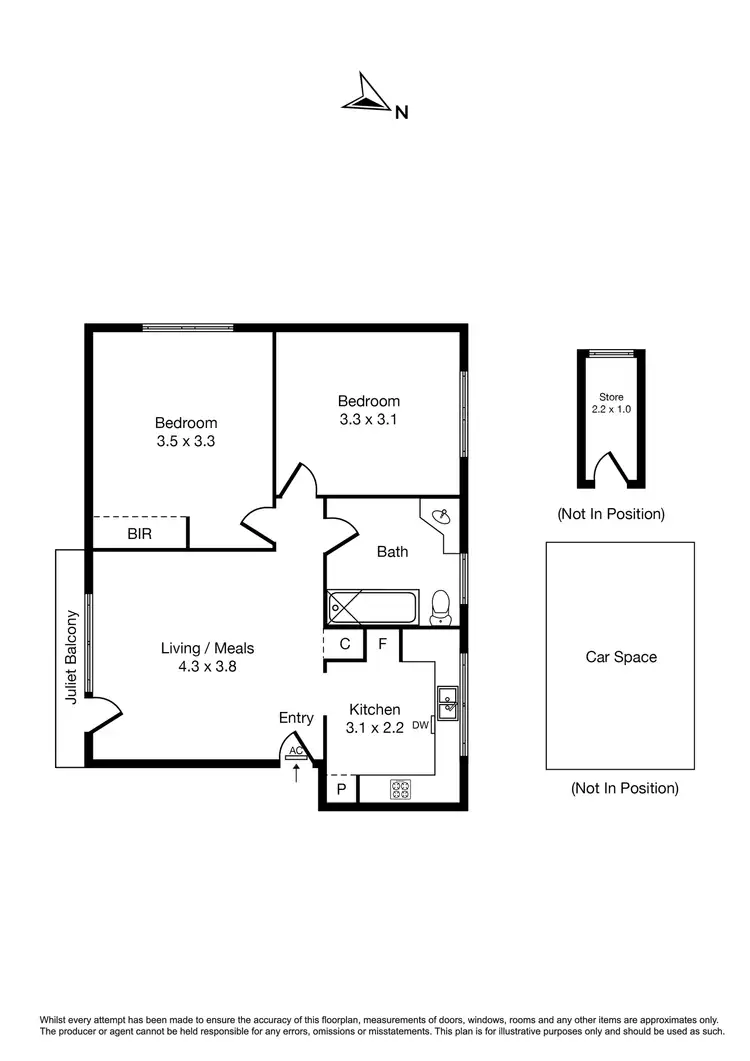 Floorplan of Homely apartment listing, 3/67 Tennyson Street, Elwood VIC 3184