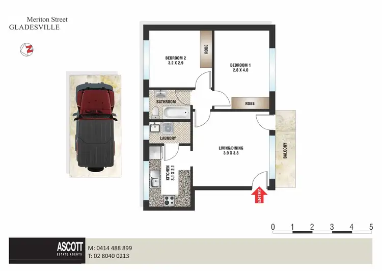 Floorplan of Homely apartment listing, 9/20 Meriton Street, Gladesville NSW 2111