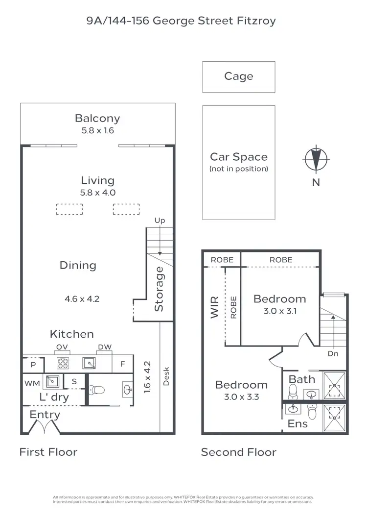 Floorplan of Homely townhouse listing, 9a/144-156 George Street, Fitzroy VIC 3065