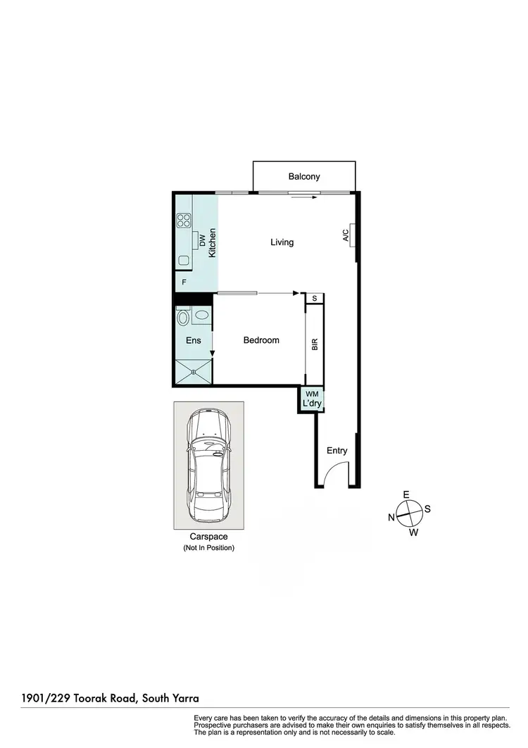 Floorplan of Homely apartment listing, 1901/229 Toorak Road, South Yarra VIC 3141