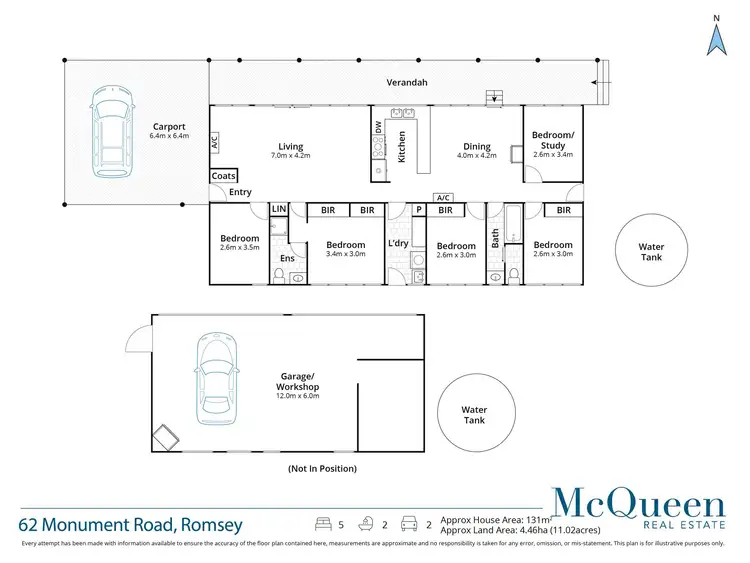 Floorplan of Homely house listing, 62 Monument Road, Romsey VIC 3434
