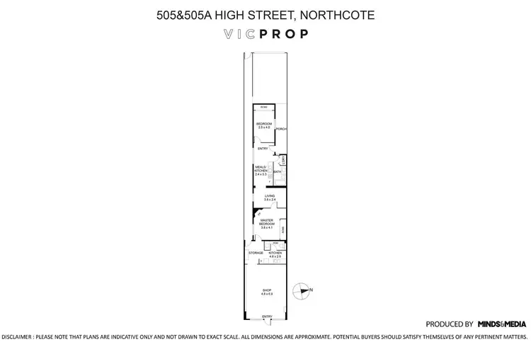 Floorplan of Homely house listing, 505 High Street, Northcote VIC 3070