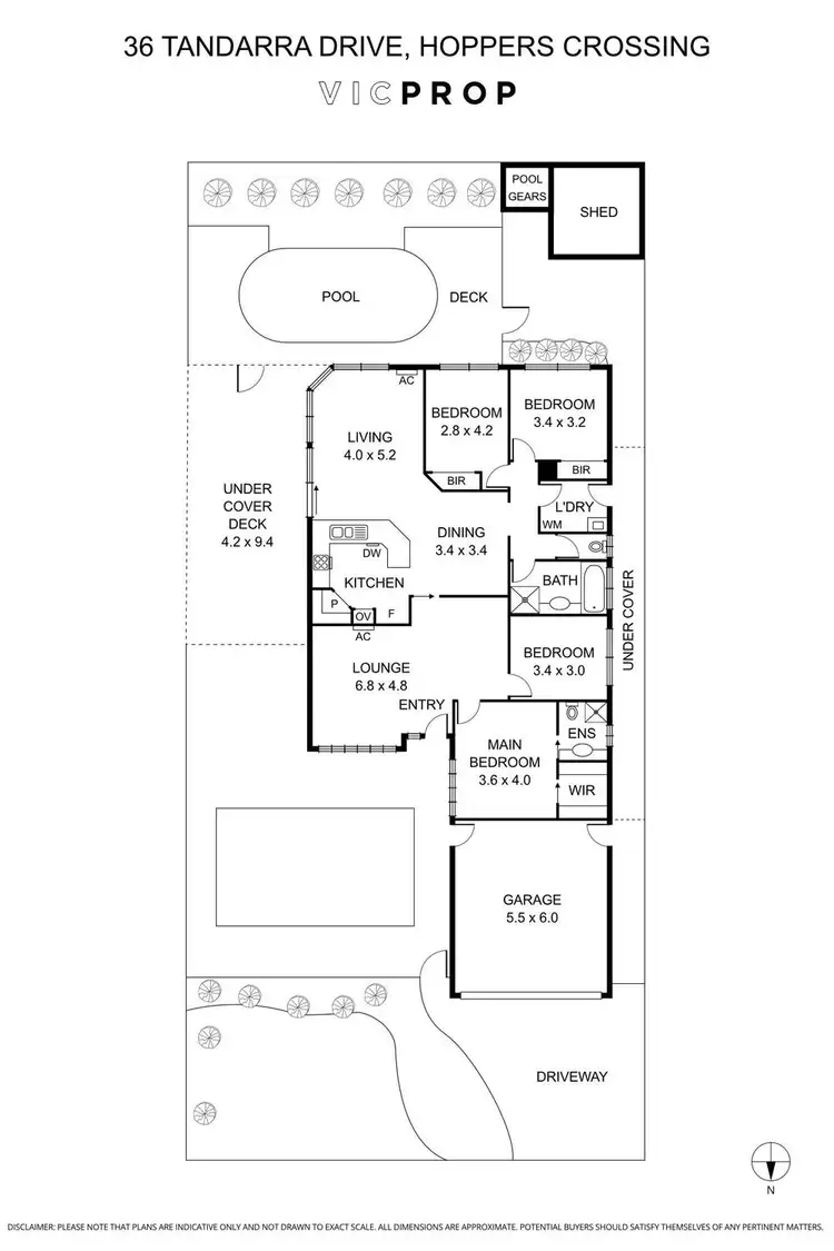 Floorplan of Homely house listing, 36 Tandarra Drive, Hoppers Crossing VIC 3029