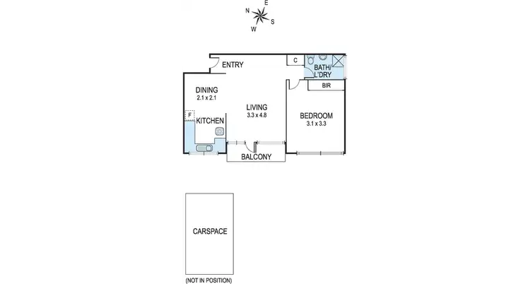 Floorplan of Homely apartment listing, 32/12 Clyde Street, St Kilda VIC 3182