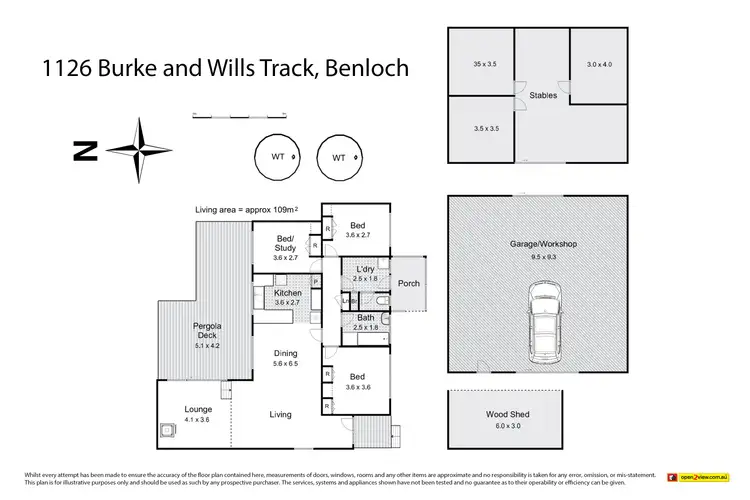 Floorplan of Homely rural property listing, 1126 Burke And Wills Track, Benloch VIC 3435