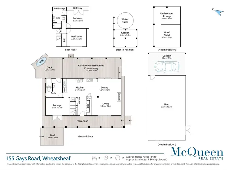 Floorplan of Homely house listing, 155 Gays Road, Wheatsheaf VIC 3461
