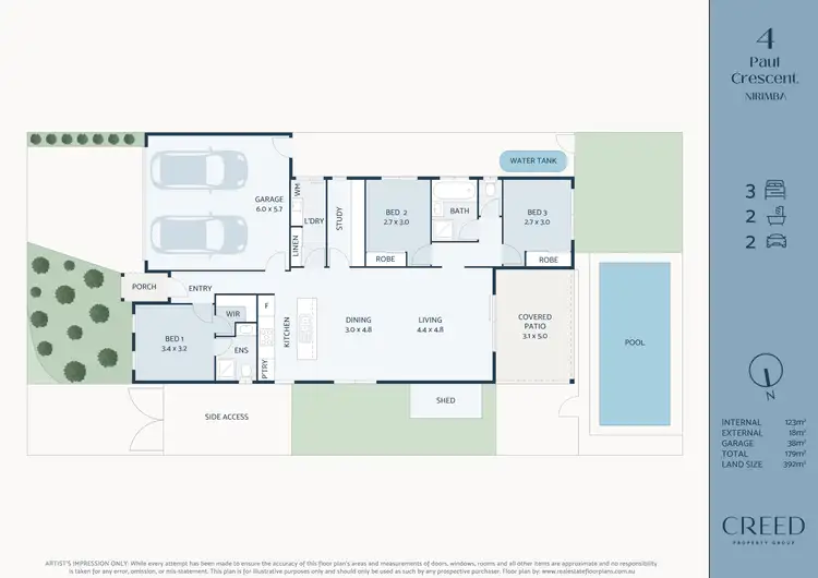Floorplan of Homely house listing, 4 Paul Crescent, Nirimba QLD 4551