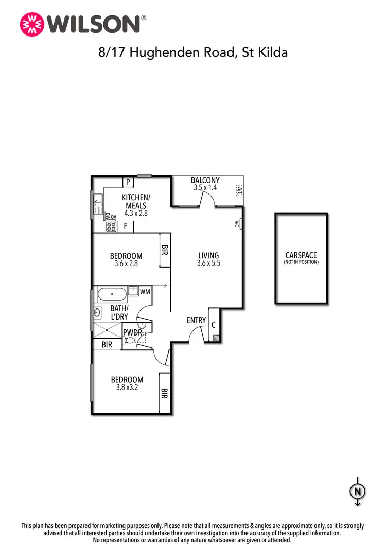 Floorplan of Homely apartment listing, 8/17 Hughenden Road, St Kilda East VIC 3183