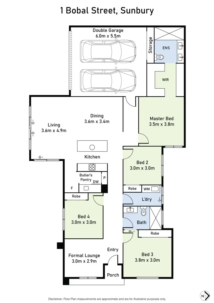 Floorplan of Homely house listing, 1 Bobal Street, Sunbury VIC 3429