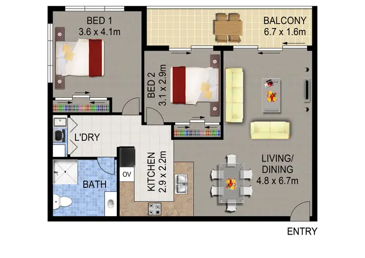 Floorplan of Homely apartment listing, 34/170 John Gorton Drive, Coombs ACT 2611