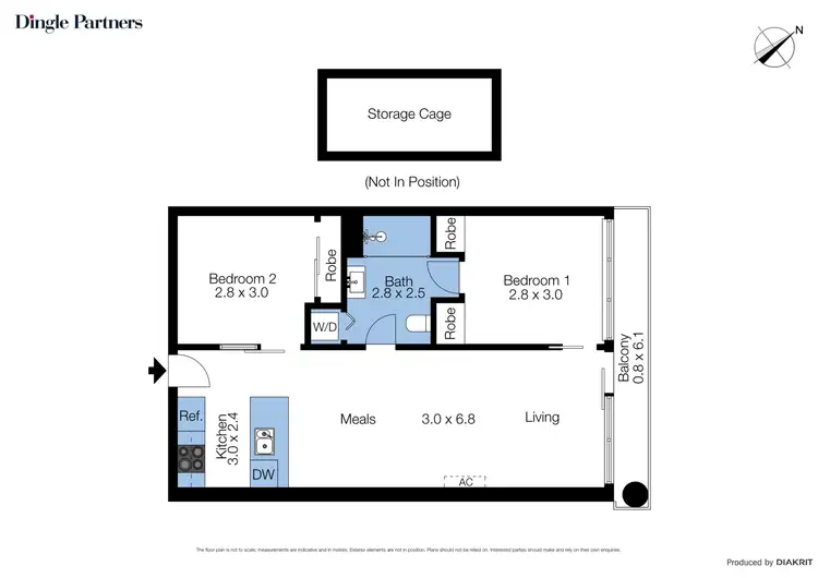 Floorplan of Homely apartment listing, 1804/250 City Road, Southbank VIC 3006