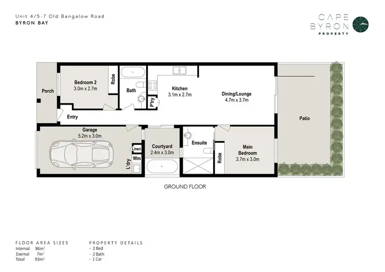 Floorplan of Homely townhouse listing, 4/5-7 Old Bangalow Road, Byron Bay NSW 2481