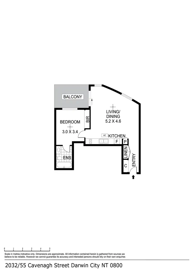 Floorplan of Homely unit listing, 2032/55 Cavenagh Street, Darwin City NT 800