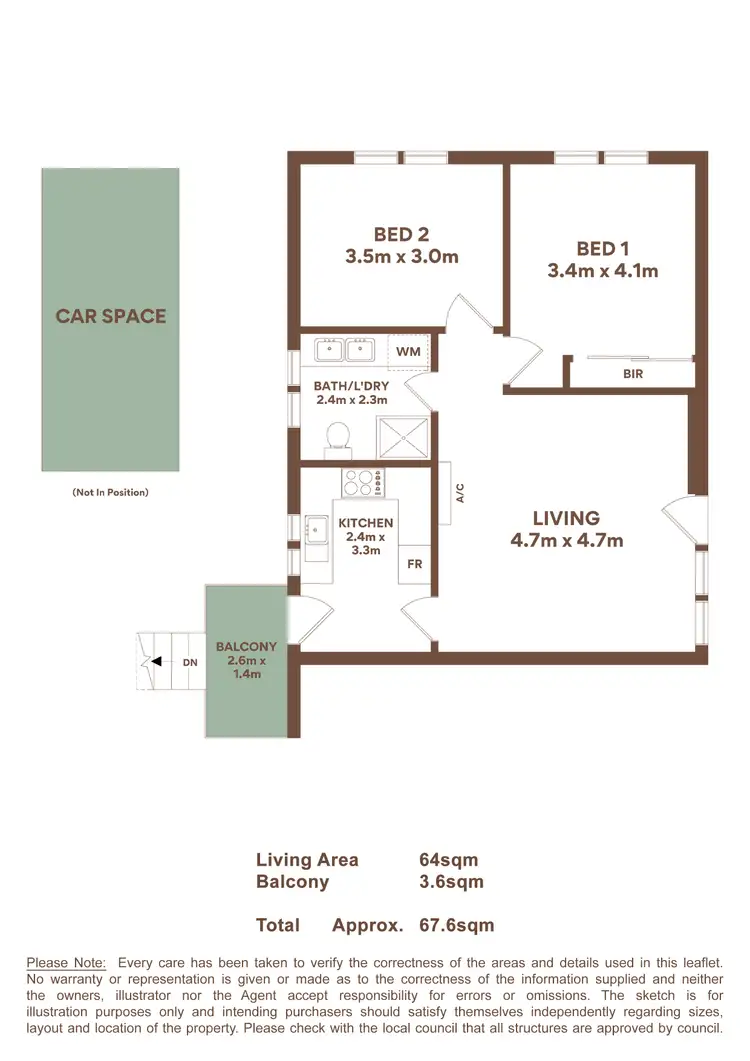 Floorplan of Homely apartment listing, 9/104 Sixth Avenue, St Peters SA 5069