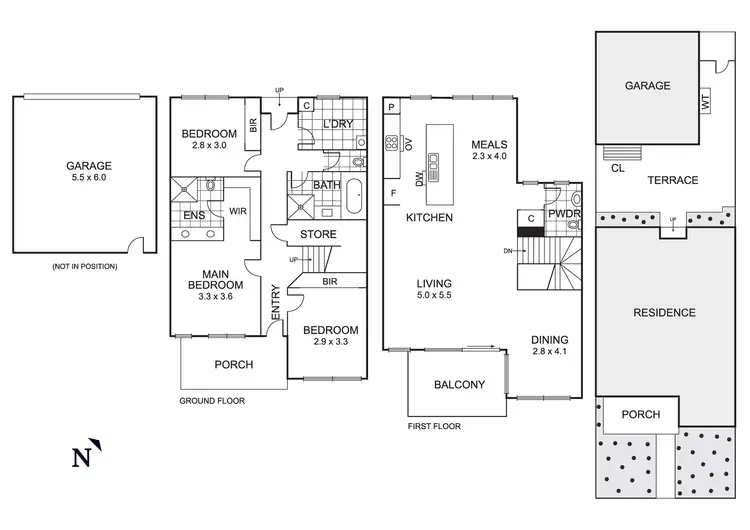 Floorplan of Homely townhouse listing, 12 Dunk Crescent, Bonbeach VIC 3196