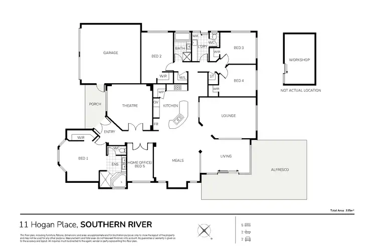 Floorplan of Homely house listing, 11 Hogan Place, Southern River WA 6110