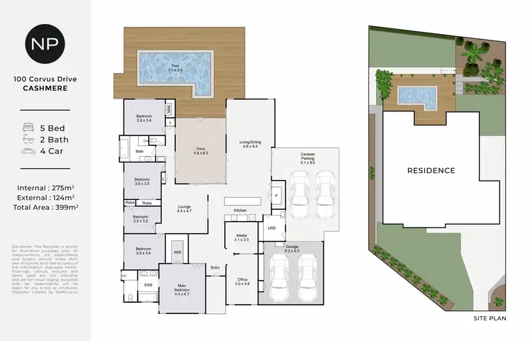 Floorplan of Homely house listing, 100 Corvus Drive, Cashmere QLD 4500