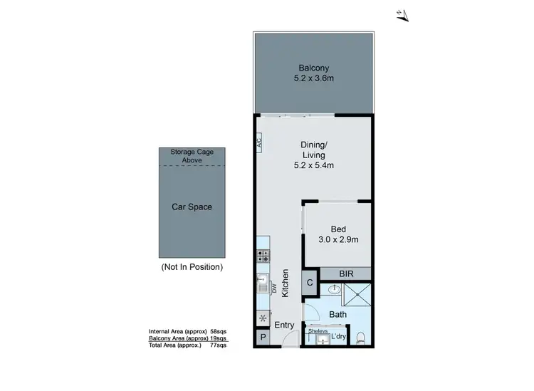 Floorplan of Homely apartment listing, B306/60 Autumn Terrace, Clayton South VIC 3169