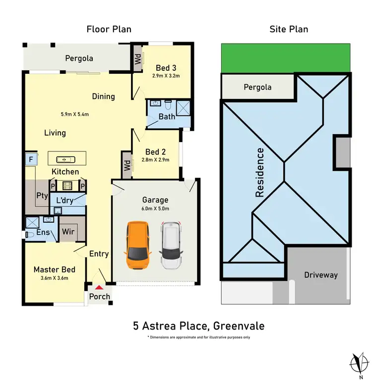 Floorplan of Homely house listing, 5 Astrea Place, Greenvale VIC 3059