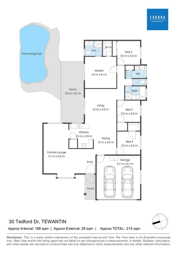 Floorplan of Homely house listing, 30 Tedford Drive, Tewantin QLD 4565