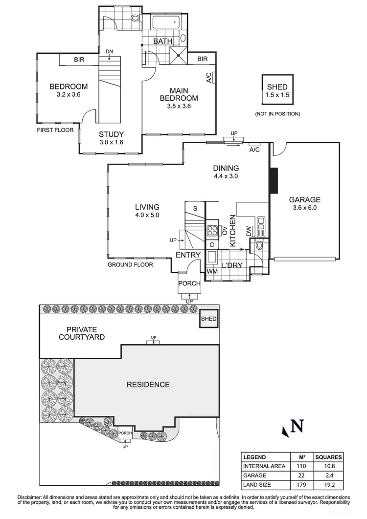 Floorplan of Homely townhouse listing, 1/4 West Street, Nunawading VIC 3131