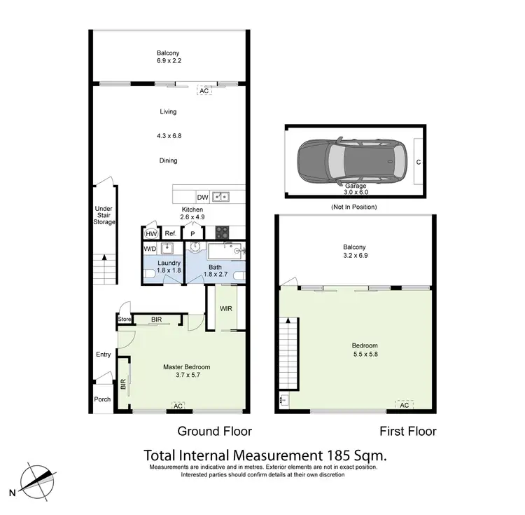 Floorplan of Homely townhouse listing, 22/1 Saltriver Place, Footscray VIC 3011