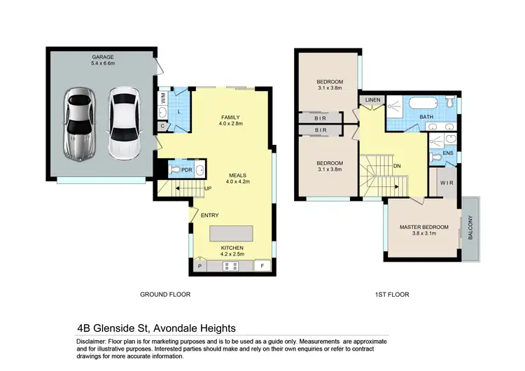 Floorplan of Homely townhouse listing, 4B Glenside Street, Avondale Heights VIC 3034