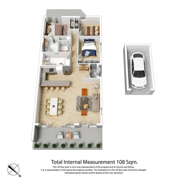 Floorplan of Homely townhouse listing, 25/1 Saltriver Place, Footscray VIC 3011