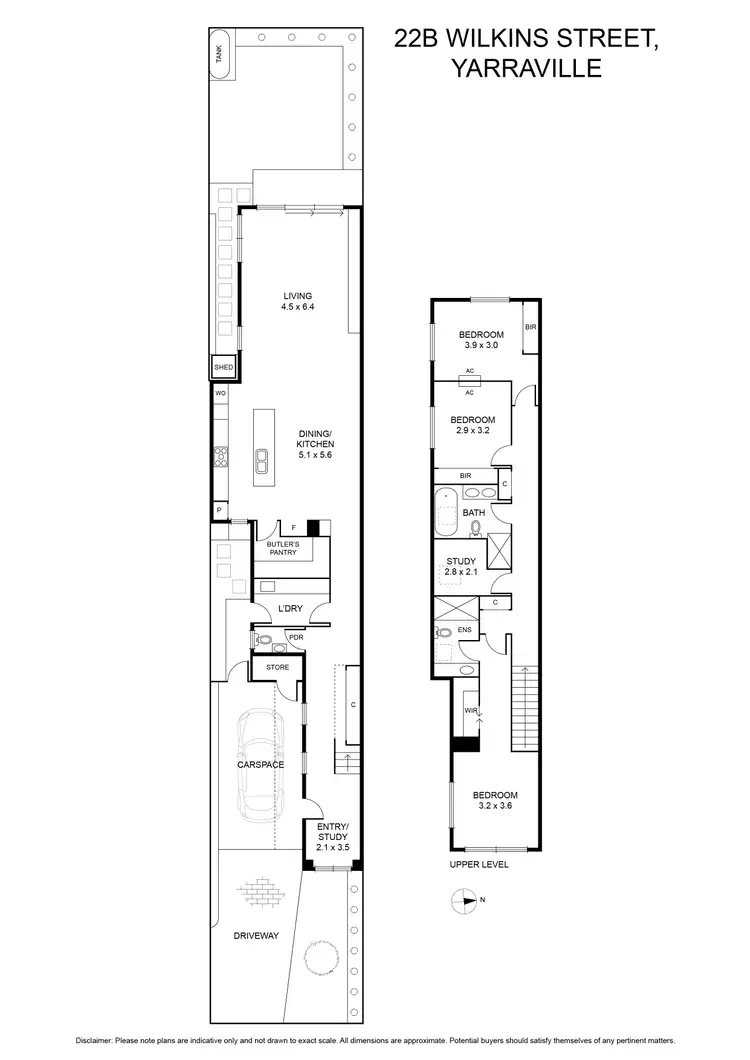 Floorplan of Homely townhouse listing, 22B Wilkins Street, Yarraville VIC 3013