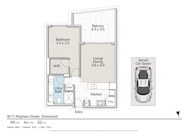 Floorplan of Homely unit listing, 8/17 Mayhew Street, Sherwood QLD 4075