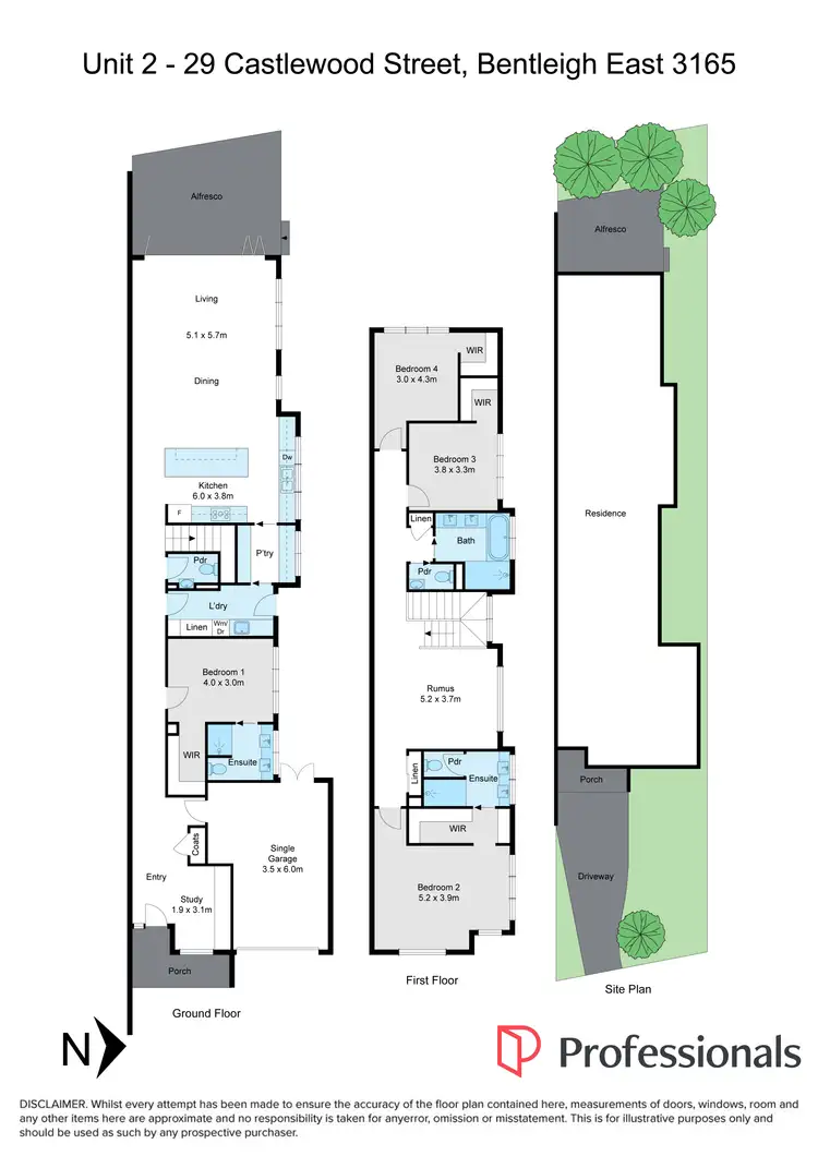 Floorplan of Homely townhouse listing, 2/29 Castlewood Street, Bentleigh East VIC 3165