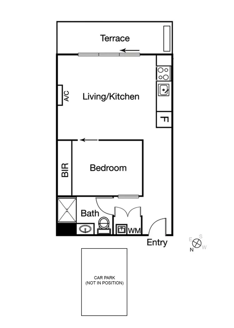 Floorplan of Homely apartment listing, 2409/8 Downie Street, Melbourne VIC 3000
