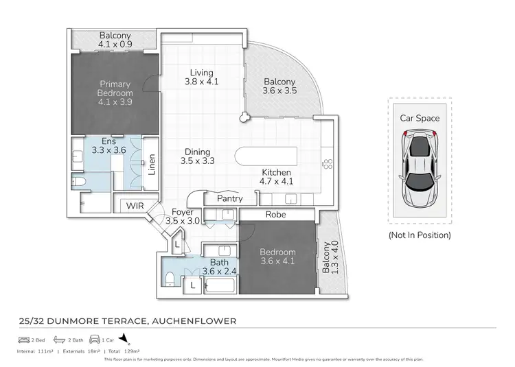 Floorplan of Homely unit listing, 25/32 Dunmore Terrace, Auchenflower QLD 4066
