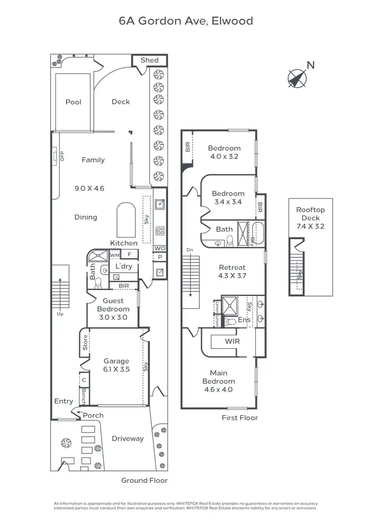 Floorplan of Homely townhouse listing, 6A Gordon Avenue, Elwood VIC 3184