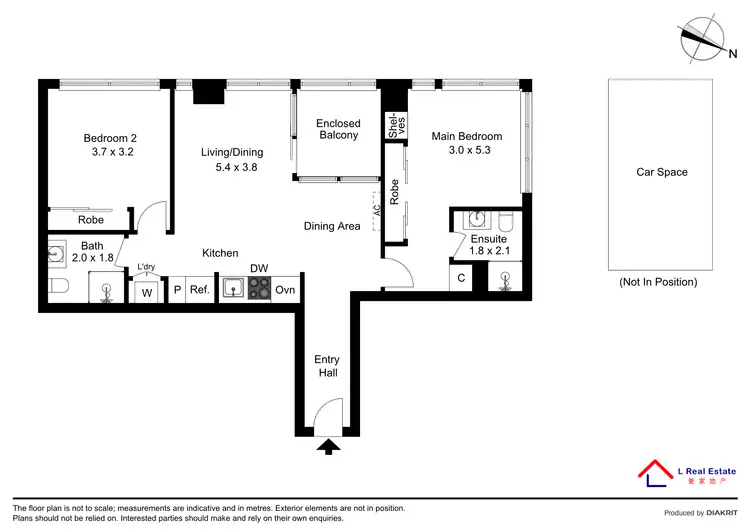 Floorplan of Homely apartment listing, 2604/8 Pearl River Road, Docklands VIC 3008