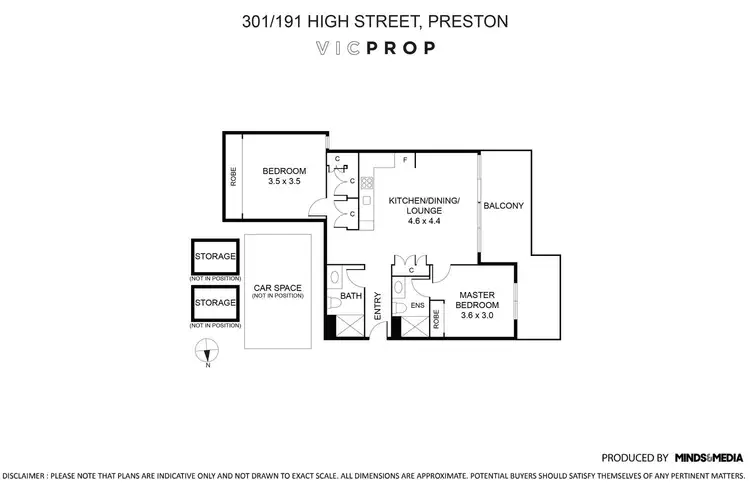 Floorplan of Homely apartment listing, 301/191 High Street, Preston VIC 3072
