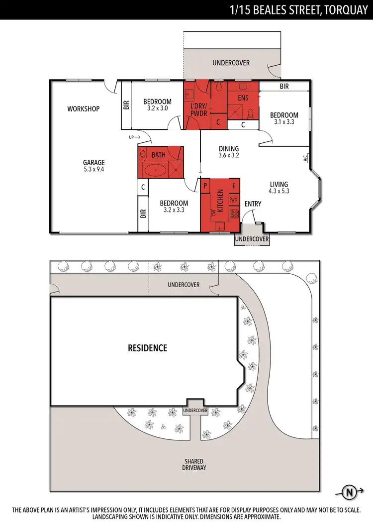 Floorplan of Homely house listing, 1/15 Beales Street, Torquay VIC 3228