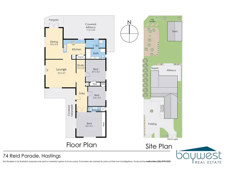Floorplan of Homely house listing, 74 Reid Parade, Hastings VIC 3915