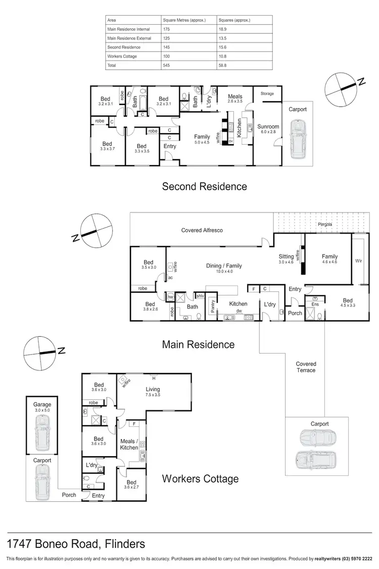 Floorplan of Homely rural property listing, 1747 Boneo Road and 390 Keys Road, Flinders VIC 3929