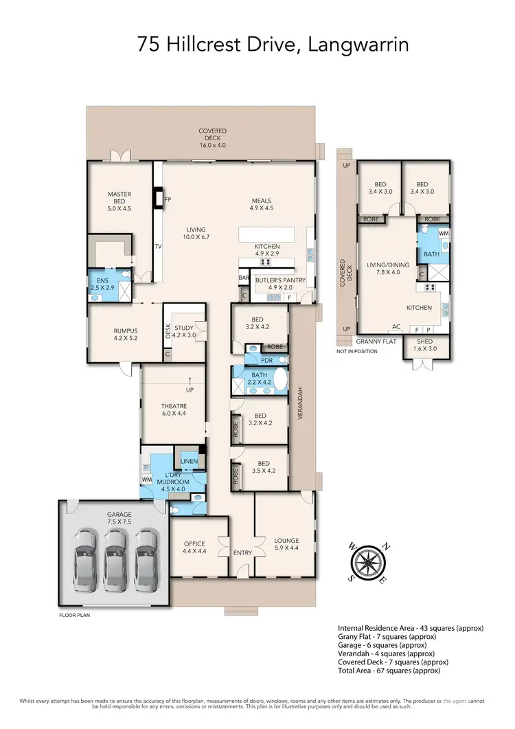 Floorplan of Homely rural property listing, 75 Hillcrest Drive, Langwarrin VIC 3910