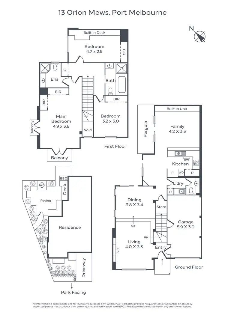 Floorplan of Homely house listing, 13 Orion Mews, Port Melbourne VIC 3207
