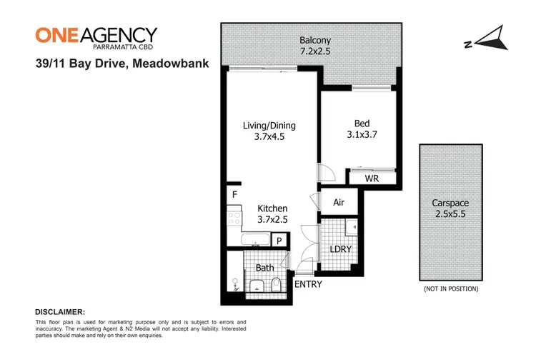 Floorplan of Homely apartment listing, 39/11 Bay Drive, Meadowbank NSW 2114