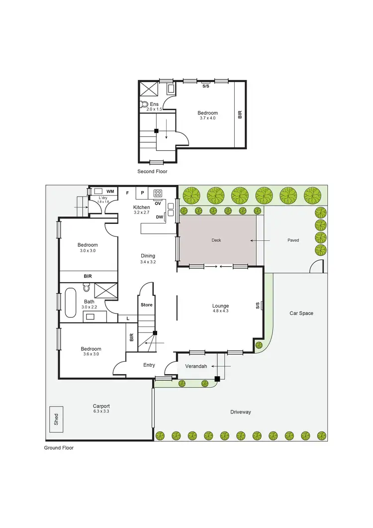 Floorplan of Homely townhouse listing, 4/1108 Dandenong Road, Carnegie VIC 3163